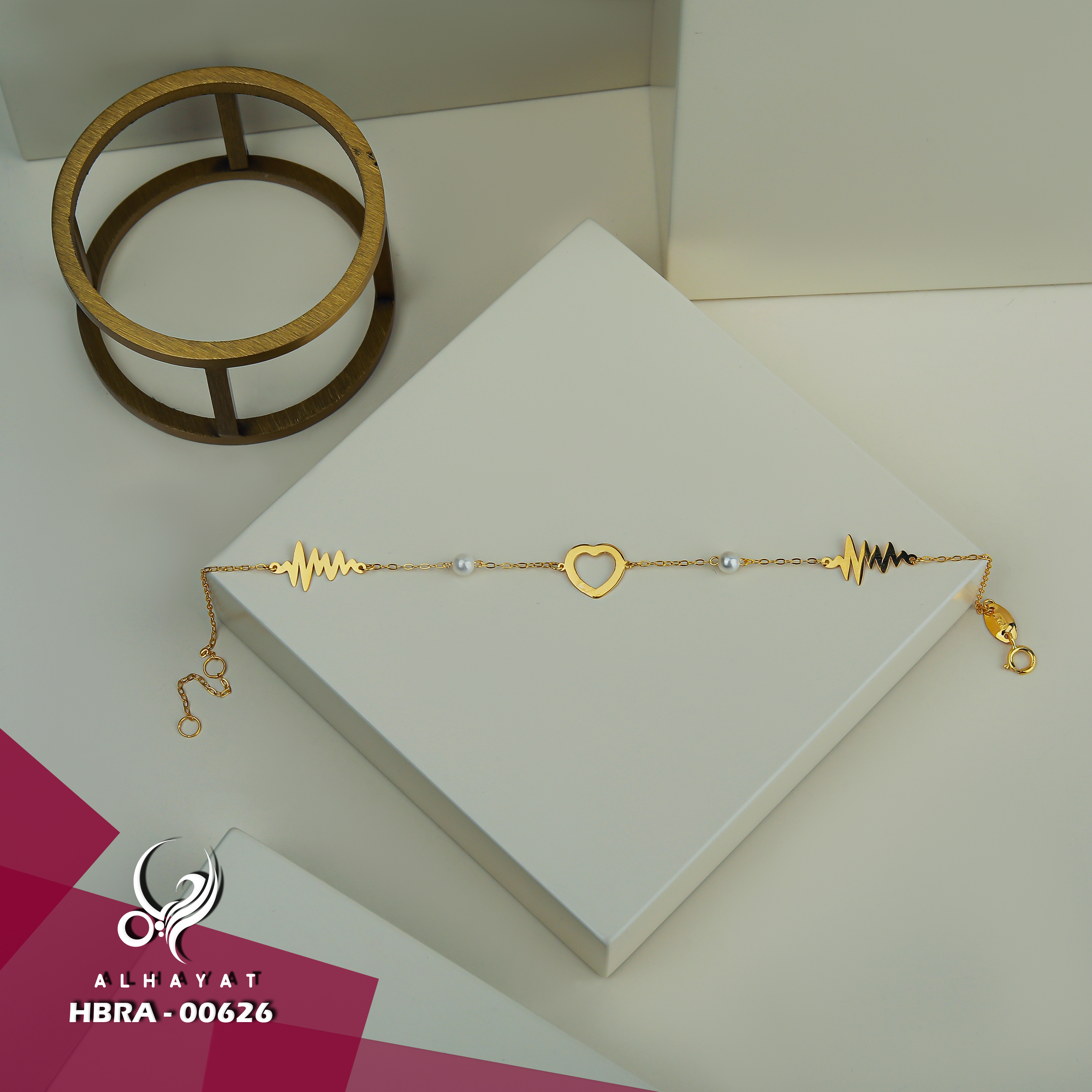 21 karat gold bracelet, Turkish made - (H-0706)